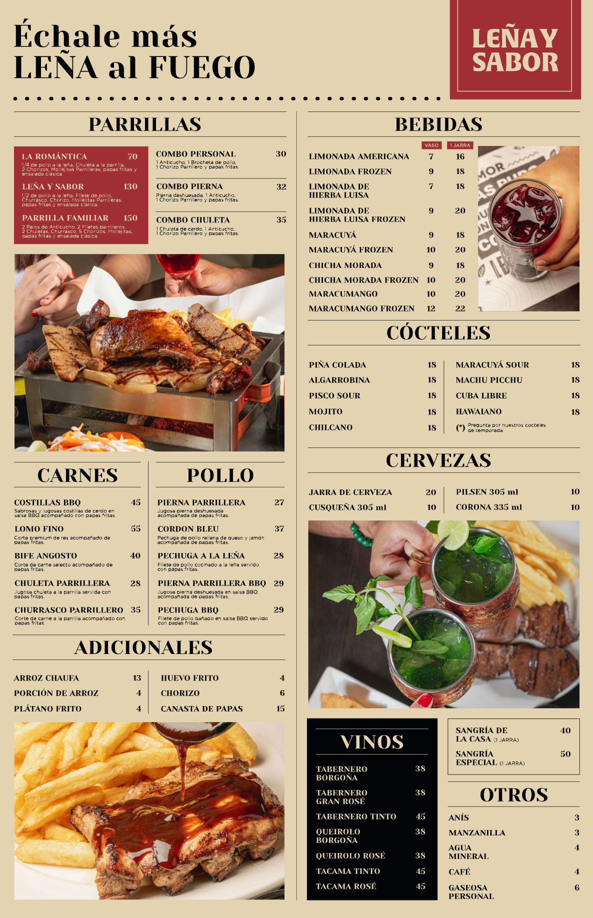 Carta Leña y Sabor Página 2